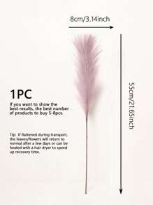 1pc/6pcs/10pcs/12pcs Silk Feather & Reed Decor, Excellent Quality Wedding Party Holiday Birthday Scene Photography Props Home Decoration - Purple - View 3