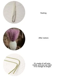 1pc/6pcs/10pcs/12pcs Silk Feather & Reed Decor, Excellent Quality Wedding Party Holiday Birthday Scene Photography Props Home Decoration - Purple - View 5