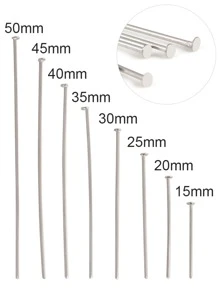 100 件不鏽鋼 T 型別針針眼別針DIY 珠寶首飾配件用品
