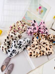 2 Chiếc Da Báo Nơ Trang Trí Băng Đô Tắm, Vải Dễ Thương Trang Điểm Mặt Băng Đô Cho Phòng Tắm - Nhiều màu - Xem 7