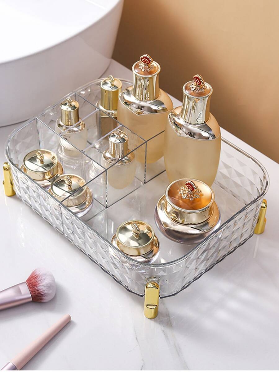 1 Hộp đựng mỹ phẩm PP, Hộp đựng hiện đại cho gia đình - trắng - Xem 1