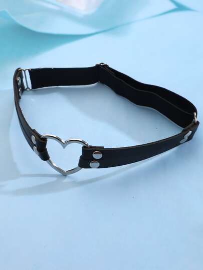 1pc Women Heart Decor Punk Garter Belt Valentines