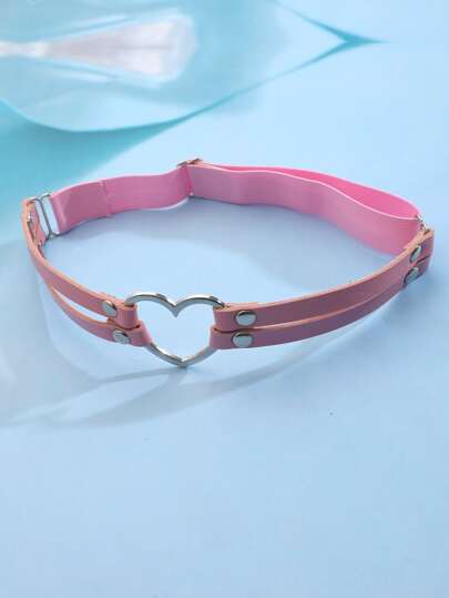 ROMWE 1pc Women Heart Decor Sweet Style Garter Belt Valentines