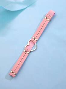 ROMWE 1入組女士愛心裝飾甜美風吊襪腰帶 - 粉色 - 查看 2