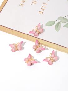 5入組蝴蝶裝飾鱷魚夾，可愛實用 - 彩色 - 查看 3