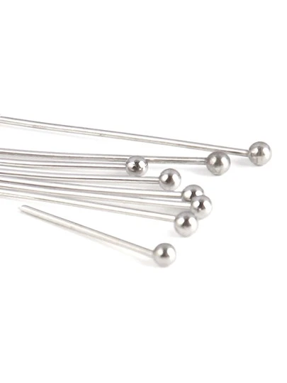 100pcs Stainless Steel Head Pins & Eye Pins Set For Diy Jewelry Making Accessories
