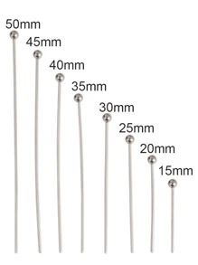 100pcs Stainless Steel Head Pins & Eye Pins Set For Diy Jewelry Making Accessories