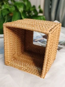 1入組藤紙巾盒日式風紙巾盒套支架 - 卡其色 - 查看 3