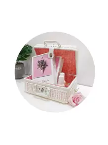 1入組素色收納盒波西米亞編織設計旅行收納盒適用於戶外旅行