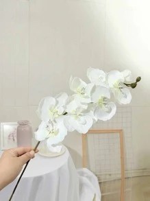 1入組滌綸人造花多用途人造花派對婚禮裝飾 - 白色 - 查看 2