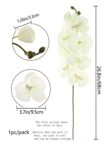 1入組滌綸人造花多用途人造花派對婚禮裝飾 - 白色 - 查看 5