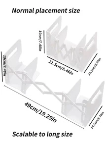 1入組純色書擋，北歐白色可調節書擋，適用於辦公室、學校 - 白色 - 查看 2