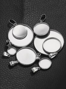 10pcs Round DIY Jewelry Accessory - Silver - View 1