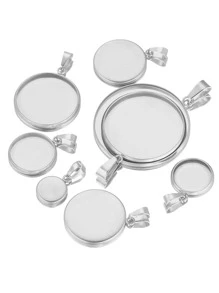 10pcs Round DIY Jewelry Accessory - Silver - View 2