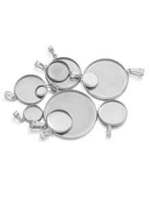 10pcs Round DIY Jewelry Accessory - Silver - View 3