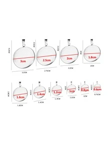 10pcs Round DIY Jewelry Accessory - Silver - View 4