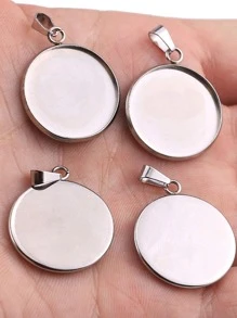 10pcs Round DIY Jewelry Accessory - Silver - View 5