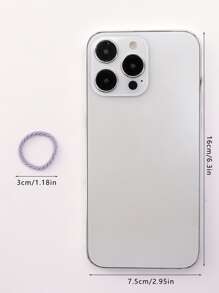 50入組小女童素色休閒髮圈