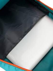 男士大容量多袋休閒運動可折疊便攜背包 - 淺藍色 - 查看 4