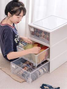 1 hộp đựng đồ lót PP, hộp đựng đồ lót tất hiện đại dùng để trang trí nhà cửa, trang trí mùa thu, trang trí lễ hội, trang trí phòng, trang trí nhà cửa, trang trí mùa thu, trang trí phòng ngủ - trắng - Xem 5