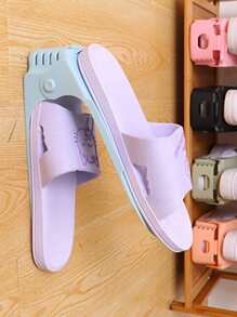 1入組雙層鞋子收納架北歐風粉色PP可調節鞋架 - 彩色 - 查看 5