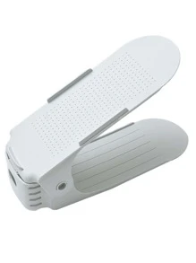 1入組雙層鞋子收納架北歐風粉色PP可調節鞋架 - 彩色 - 查看 7