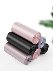 Bolsa de basura portátil de 1 paquete, bolsa de basura desechable de PE de Color liso Simple para el hogar - Caqui - Ver 6