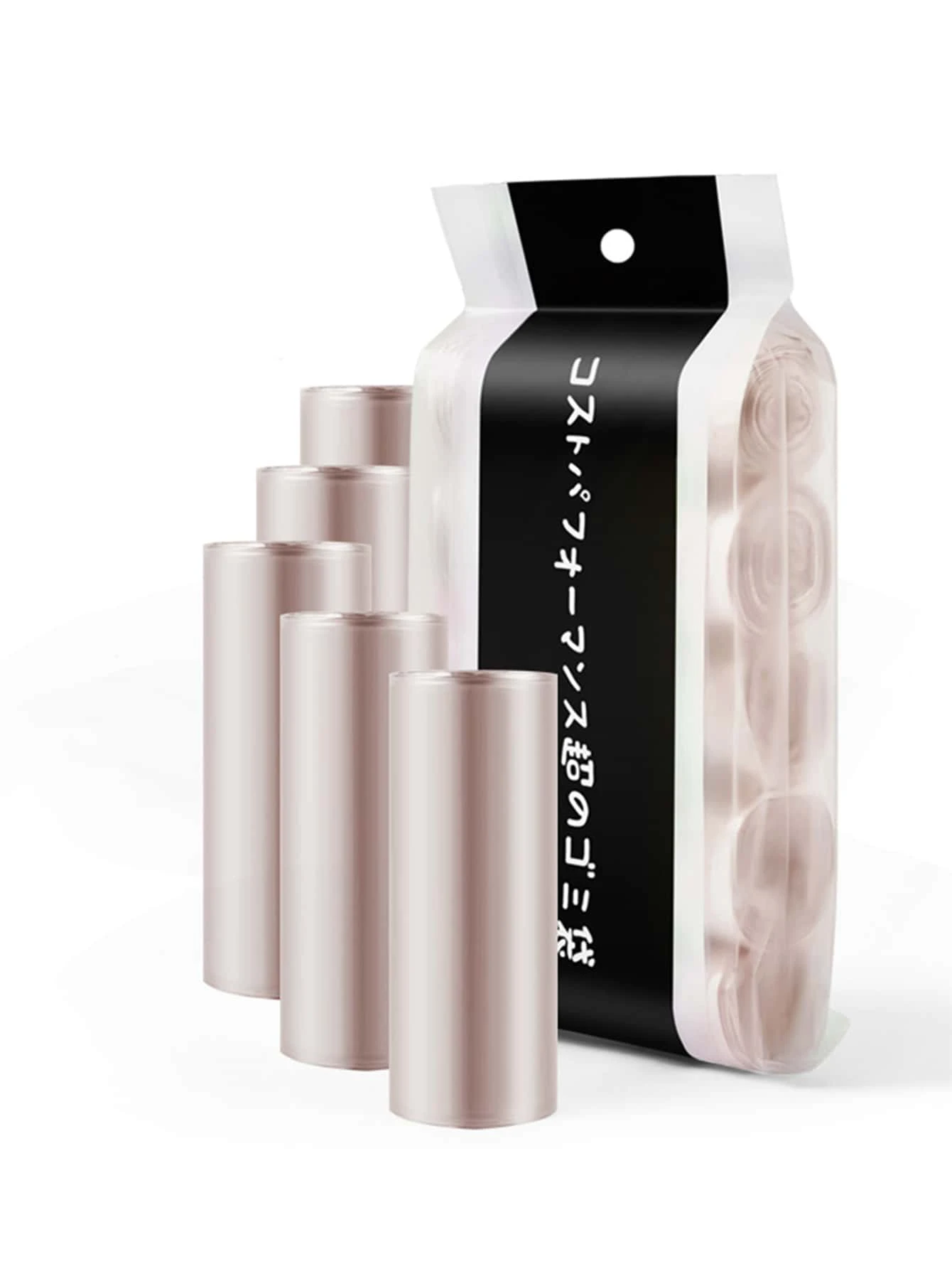 Bolsa de basura portátil de 1 paquete, bolsa de basura desechable de PE de Color liso Simple para el hogar - Caqui - Ver 1