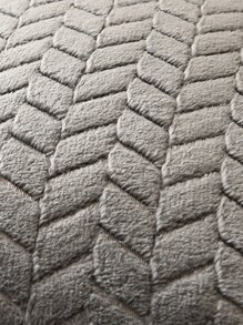 1入組麥穗圖案靠墊套無填充物現代絨布家用抱枕套 - 深灰色 - 查看 6