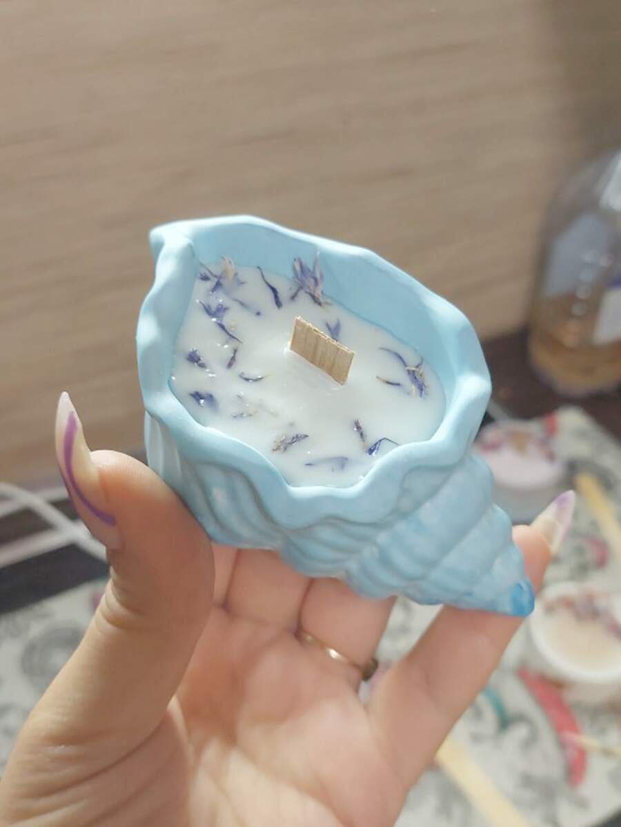 1 Khuôn Silicon, Khuôn Silicon Thiết Kế Vỏ Ốc Xà Cừ Sáng Tạo Cho Gia Đình - trắng - Xem 1