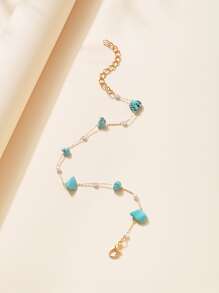 Stone Decor Anklet - Multicolor - View 2