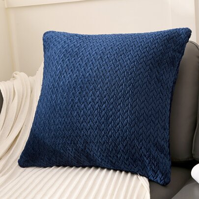 1入組麥穗圖案靠墊套無填充物現代絨布家用抱枕套