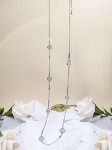 TopHanqi Round Decor Necklace