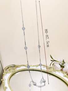 TopHanqi Round Decor Necklace