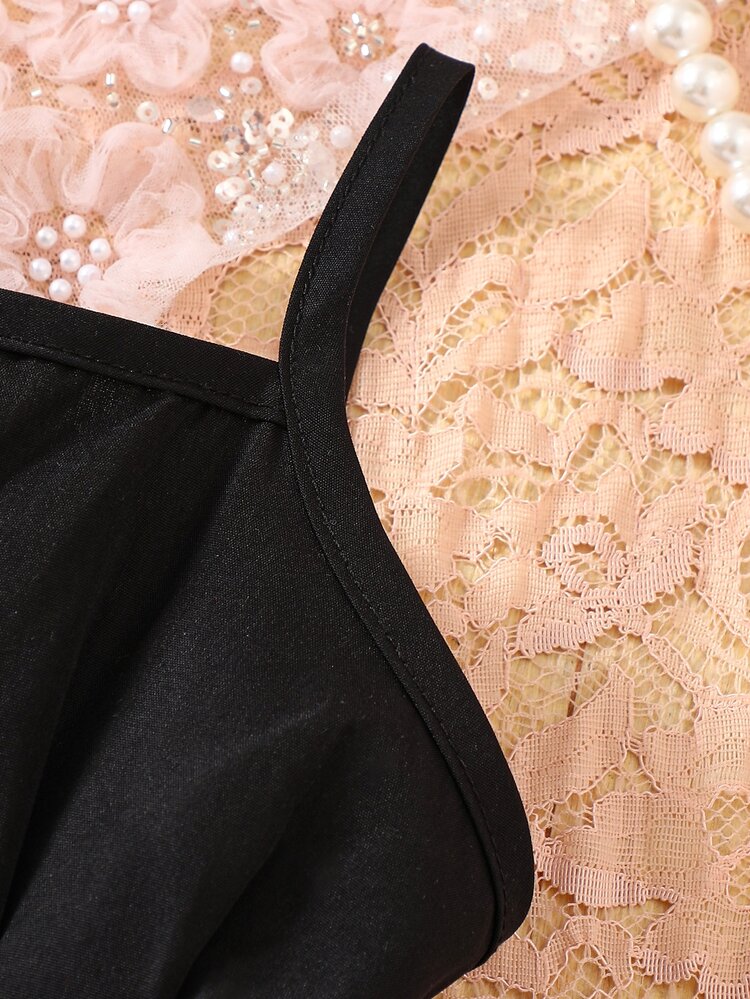 Baby Solid Cami Dress & Waterfall Collar Jacket