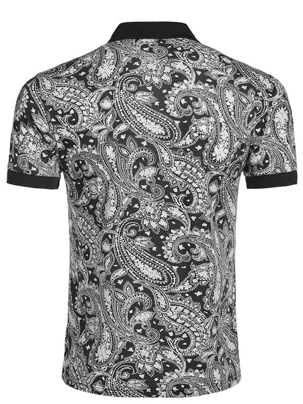 Men Paisley Print Polo Shirt SHEIN USA