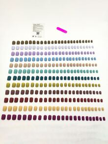 288入組短方形假指甲和1入組指甲銼和1張膠帶 - 彩色 - 查看 2