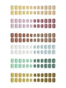 288入組短方形假指甲和1入組指甲銼和1張膠帶 - 彩色 - 查看 3