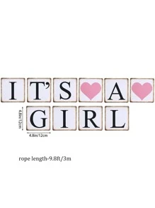 1pc Gender Reveal Party Hanging Banner Decoration - Multicolor - View 4