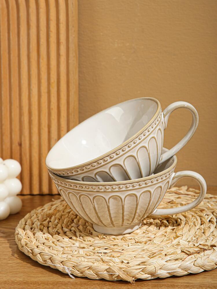 1pc Graphic Pattern Mug, Modern Geometric Design Tea Mug For Home