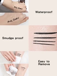 2入組持久防水眼線膏和2入組刷 - 彩色 - 查看 5