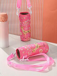 1入組鹿圖案水瓶套 - 粉色 - 查看 5