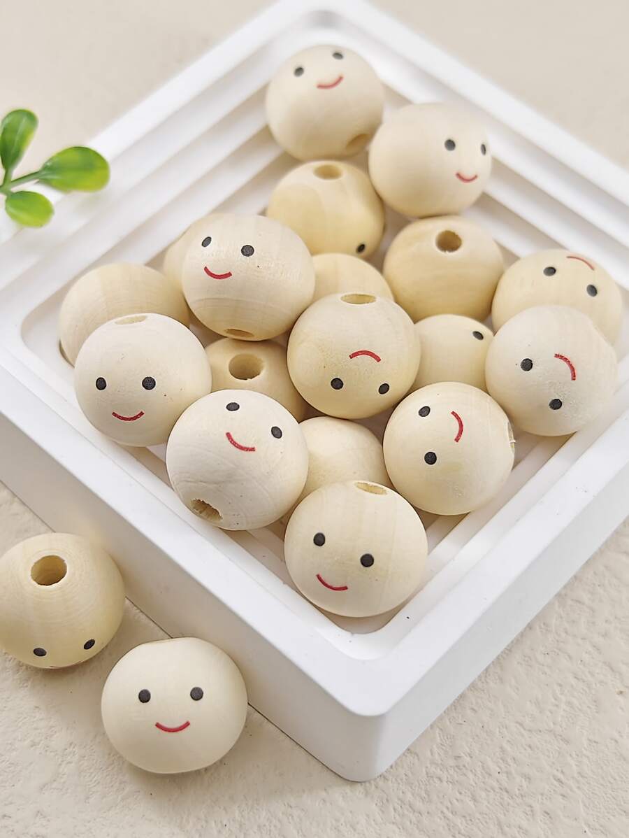 20pcs/set Cartoon Graphic DIY Bead - White - View 1
