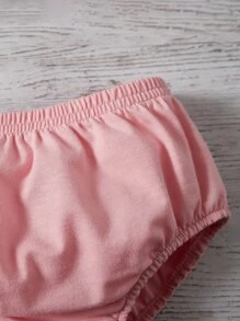 SHEIN 新生兒1件套愛心和字母圖案T恤和短褲 - 彩色 - 查看 6