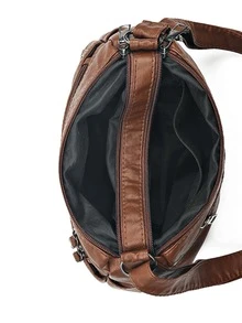 Túi Crossbody Nữ Sọc ca rô - màu nâu - Xem 4