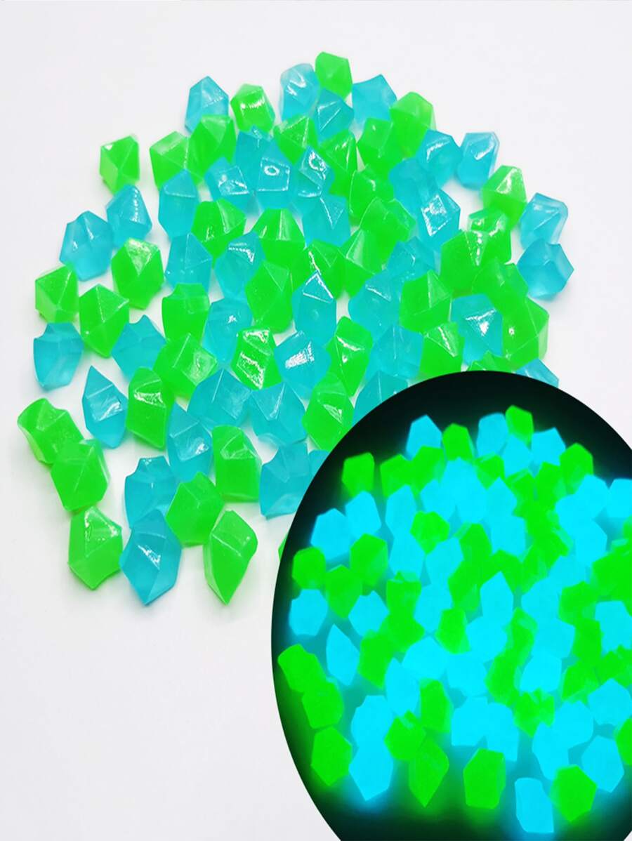 300 cái/bộ Đá cuội trang trí phát sáng trong bóng tối, Đá trang trí sông màu trơn hiện đại cho ngoài trời - Nhiều màu - Xem 1