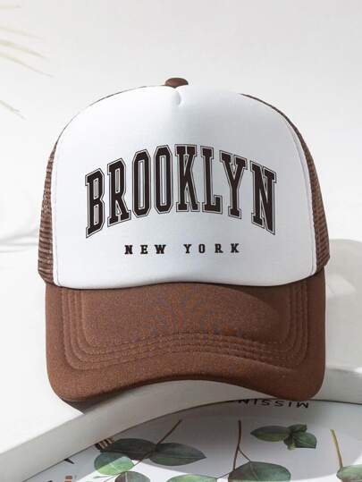 1pc Unisex Letter Graphic Adjustable Outdoor Baseball Cap For Daily Life Street