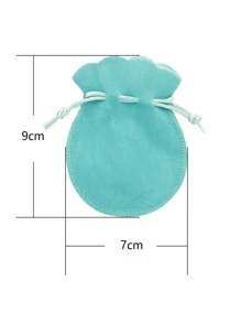 10 Chiếc Túi Đựng Trang Sức Màu Xanh Bạc Hà, Đơn Giản Polyester Thiết Kế Dây Rút Trang Sức Túi Đựng Trang Sức Cho Đám Cưới, Đảng - Màu xanh ngọc - Xem 3