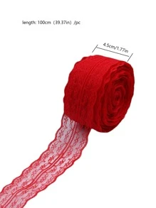 1pc Green DIY Webbing Lace, Modern Polyester DIY Webbing Lace For Home - Cadet Blue - View 2