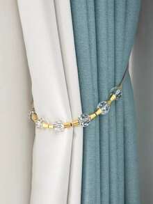 1 abrazadera de cortina de PMMA, correa de cortina de decoración de cuentas moderna para el hogar - Gris - Ver 2